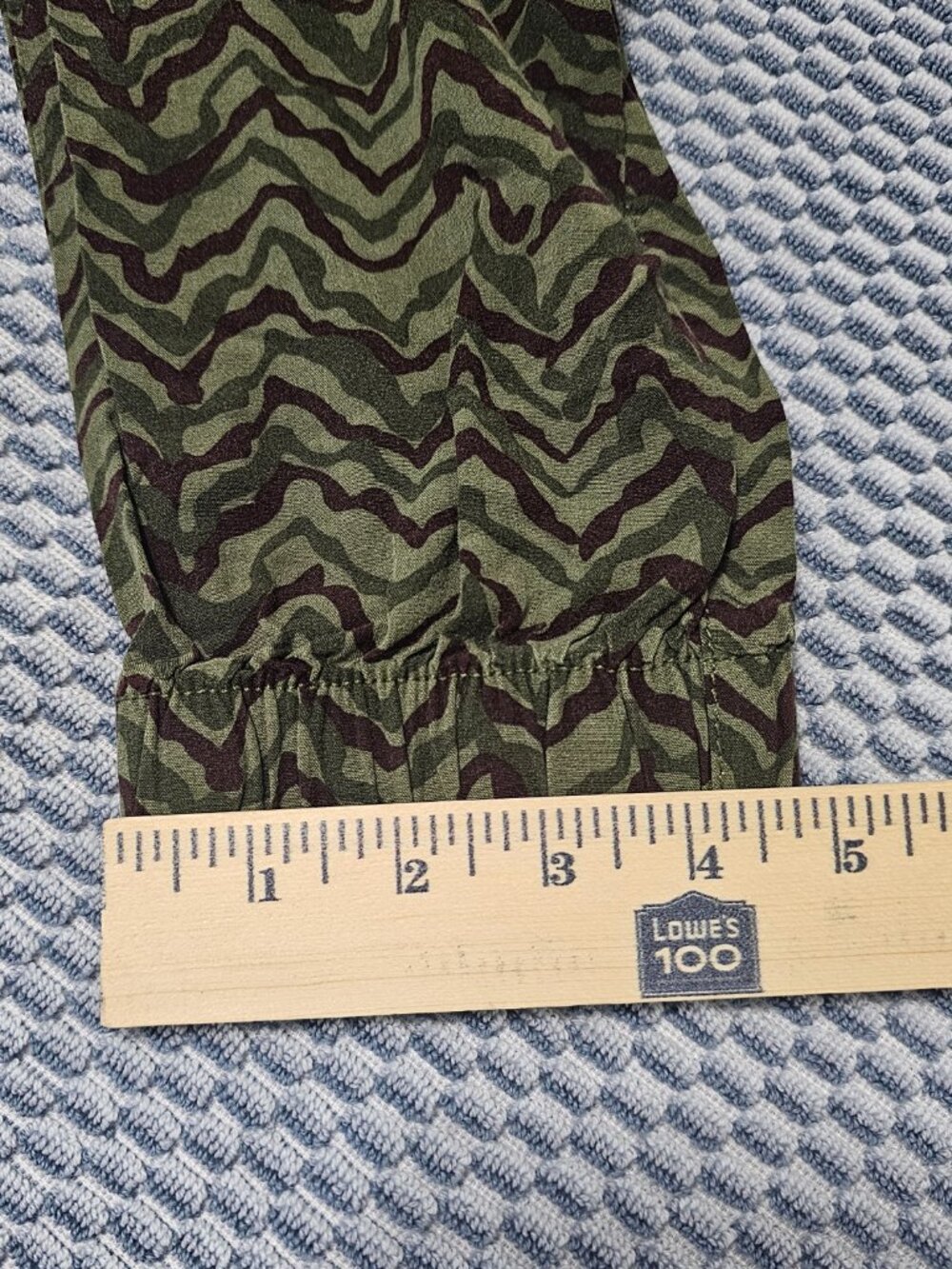 Faded Glory Military Wavy Print Joggers Elastic Waist Olive Green Size Small - Picture 7 of 7